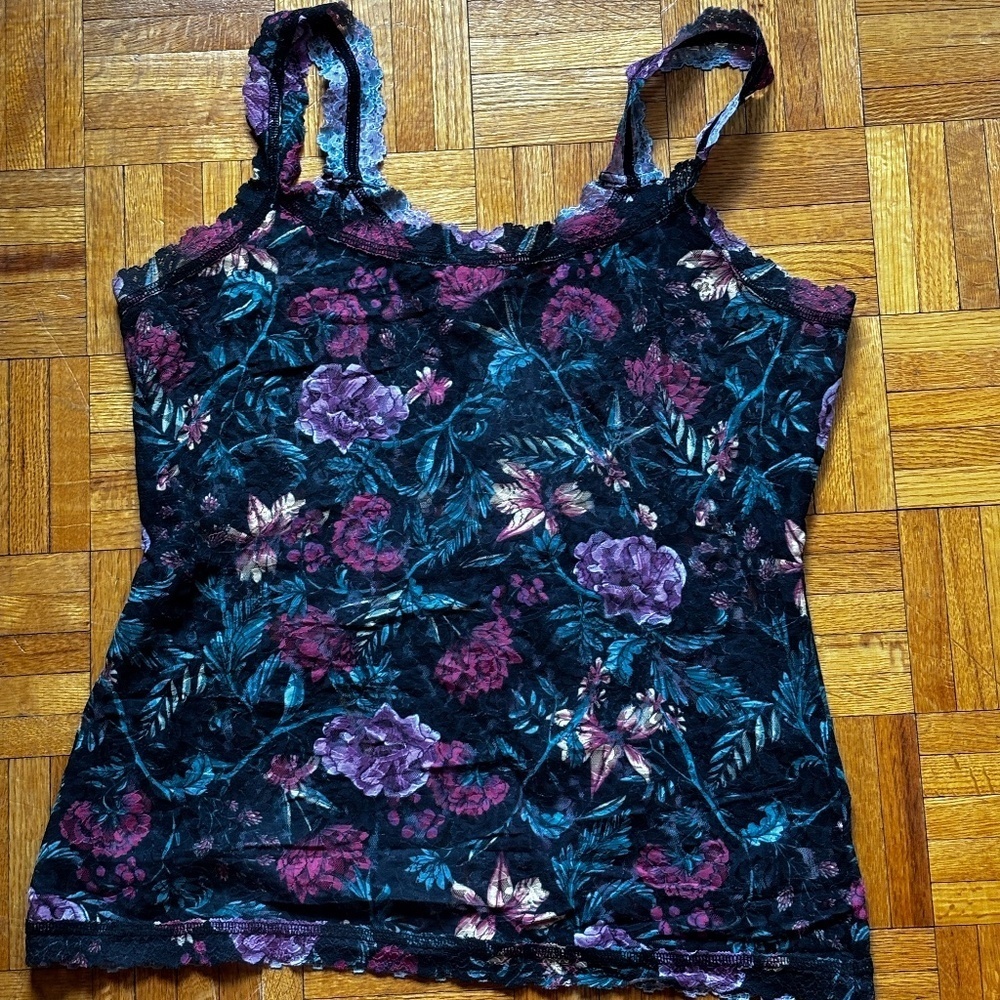 Hanky Panky floral stretchy tank top